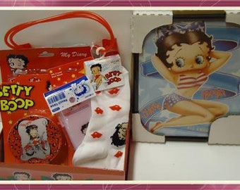 BETTY BOOP Themed Gift Basket Set Anniversary Gift Valentines, Birthday, Mothers Day, Great collection 8 pcs