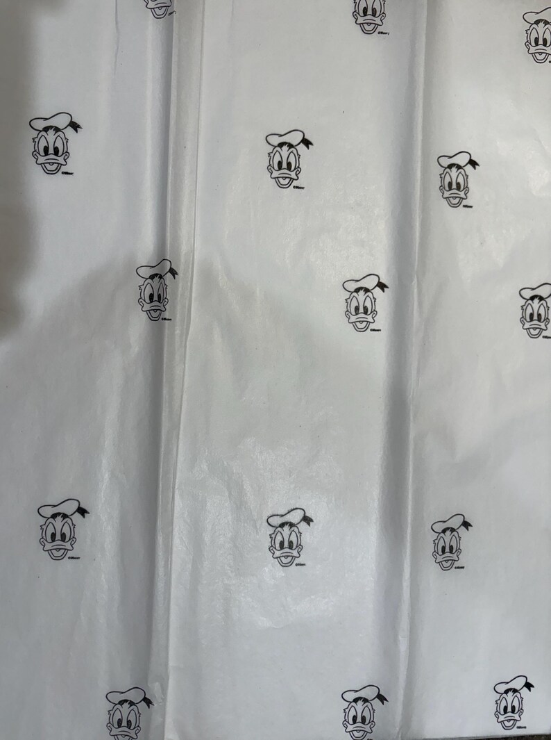Donald's Portrait Tissue Paper Hand Stamped, Tissue Paper Packaging ...