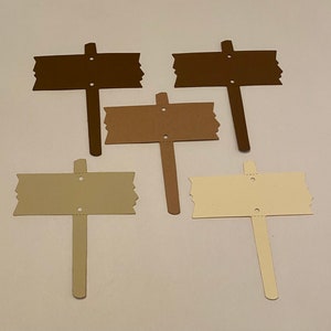 Sizzix Wood Sign Die Cuts Card Making Cake Toppers Scrapbooking Embellsihments Bulletin Boards Gift Baskets Halloween Projects