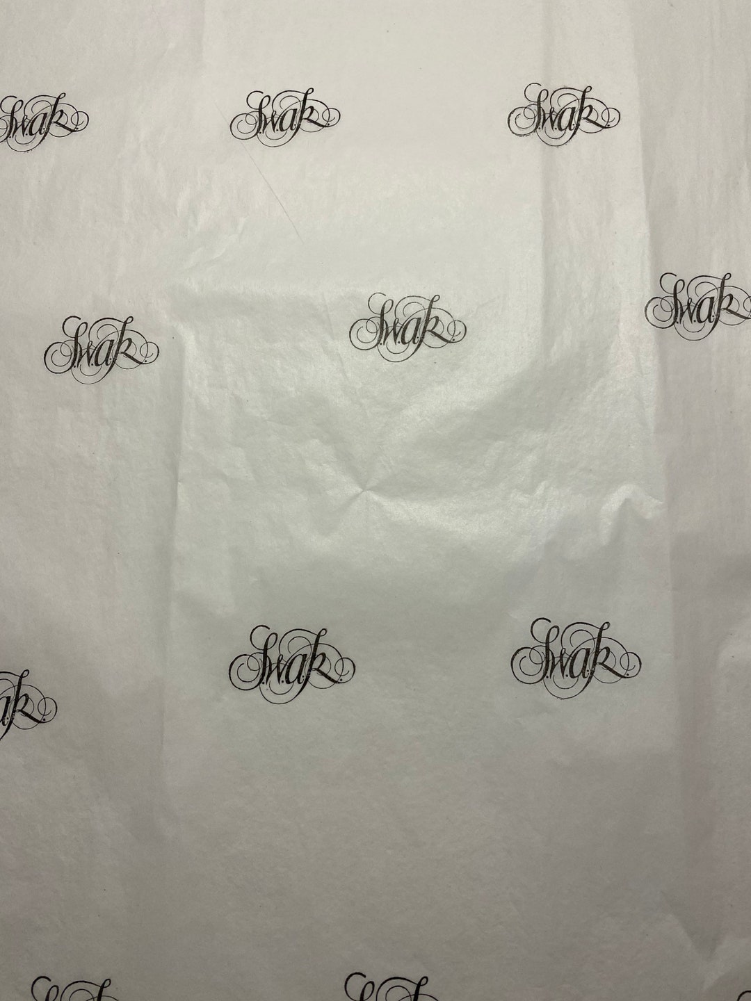 S.W.A.K Sealed With a Kiss Tissue Paper Hand Stamped, Tissue Paper