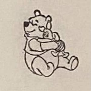 Winnie the Pooh e Pimpi "Abbracci" Carta velina timbrata a mano, Imballaggio di carta velina, Confezionamento di compleanno, Carta velina per confezioni regalo 5 fogli