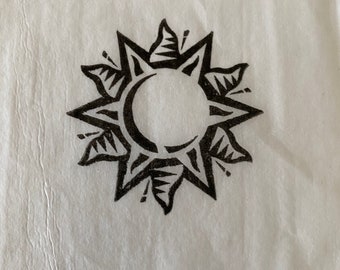 Carta velina Sunny Days stampata a mano, confezione in carta velina, confezione per CESTINI, carta velina per regali di COMPLEANNO, 5 fogli