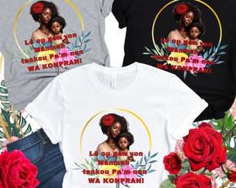 Camiseta conmemorativa de la herencia haitiano-americana: Regalo para una mamá haitiana orgullosa