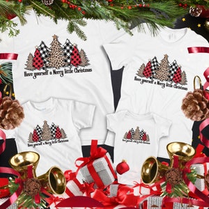 Merry Christmas Family Tee | Xmas Tree Matching Group Shirts for the entire family
