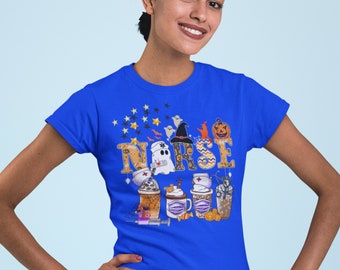 Nurse Halloween Shirt, Healthcare Ghost, Pumpkin Tee