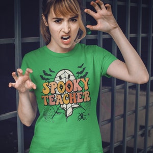 Spooky Teacher, Halloween Shirts, Spooky Teacher Shirt, Teacher Halloween Shirts,  Kindergarten Teacher Tee