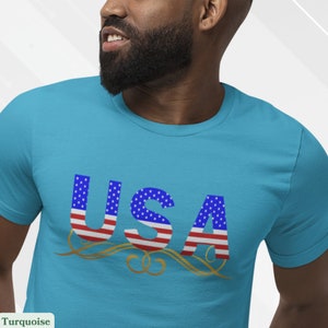 USA-Flaggen-Alphabet-T-Shirt, amerikanische Flaggen-T-Shirt, stolzes amerikanisches Unisexhemd Labor Day-T-Stück, Vaterländische Flagge, 4. Juli, Gedenktag-Hemden