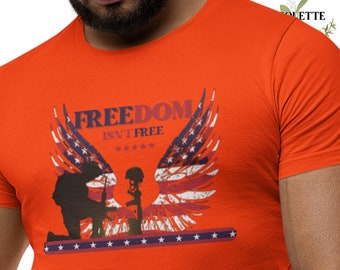 Freedom Isn't Free T-Shirt: Patriotic Eagle, Veteran Remembrance