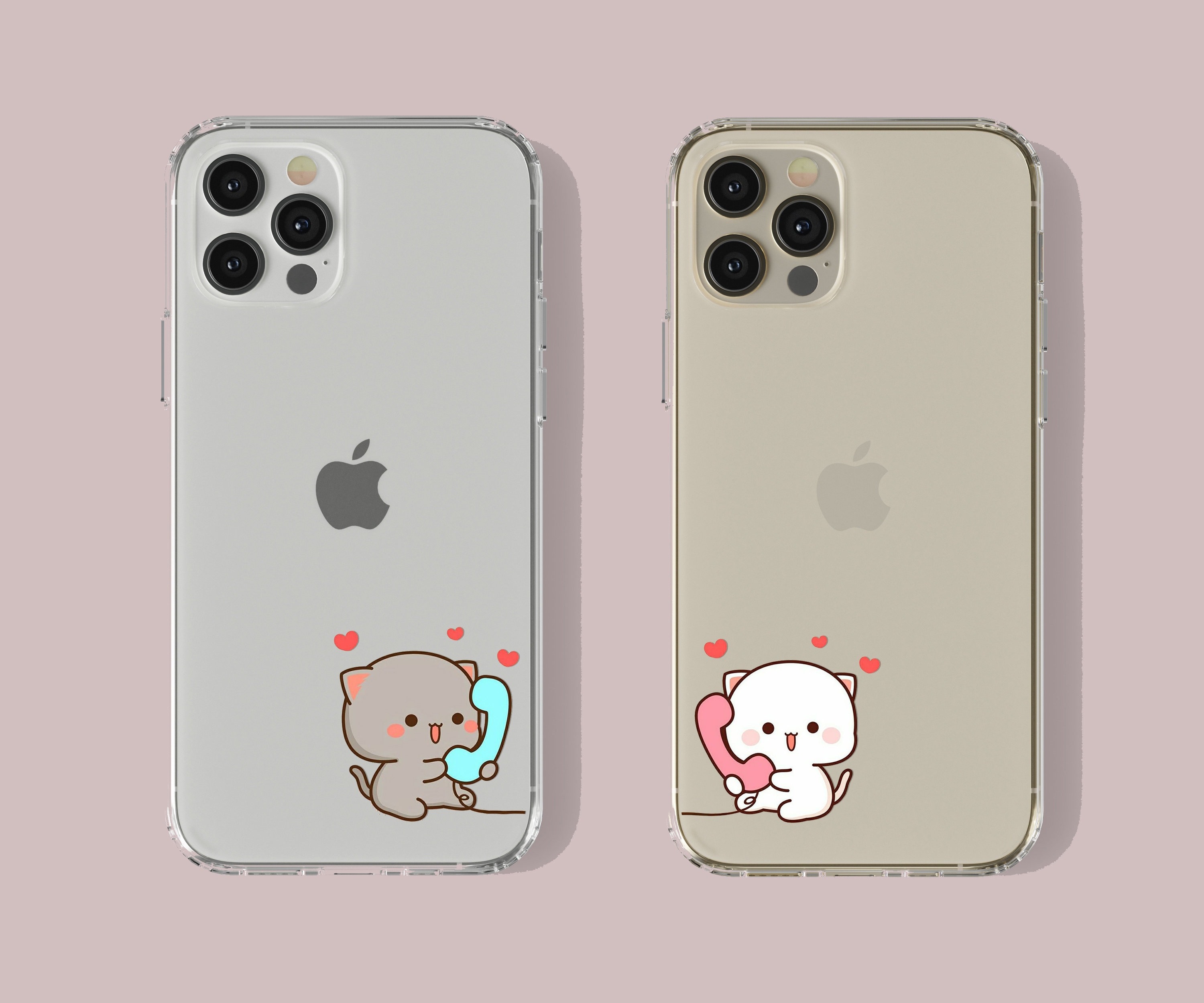 Cavka Matching Couple Cases Compatible For IPhone 14 13 Pro Max 12 Mini