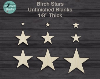 Flag Stars, Wood Stars, Crafts Supplies