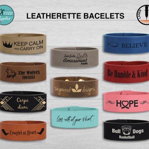 Leatherette bracelet, Glowforge Laser Supplies
