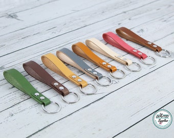 Genuine Leather Loop Keychain, Glowforge Laser Supplies