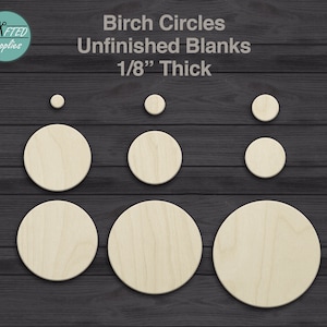 Wood Circles, Blanks in Bulk, Glowforge Blanks