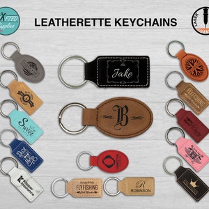 Leatherette Keychain, Glowforge Laser Supplies