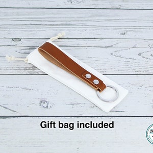 Genuine Leather Loop Keychain, Glowforge Laser Supplies - Etsy