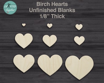 Wood Heart, Blanks in Bulk, Glowforge Blanks