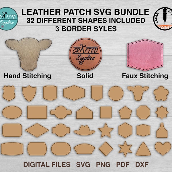 Hat Patch SVG Bundle for Leatherette and Leather. Digital Cut Files