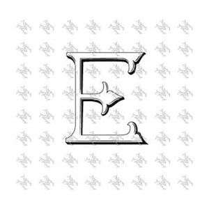 Letra E Monograma Vintage, Letra Única, Gráfico Vetorial | Casamentos | Decoração | Design | Bordado