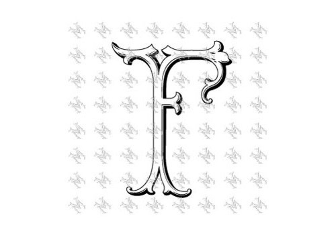 Letter F Vintage Monogram, Single Letter, Vector Graphic | Weddings ...