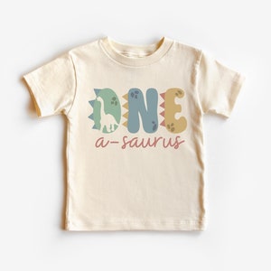1st Birthday Dinosaur Shirt • Oneasaurus Tshirt • One-A-Saurus First Birthday Tee • Turning One Dino Birthday Party • Matching Family Shirts