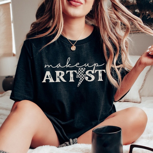 Retro Makeup Artist Shirt • Makeup Artist Gift • MUA Tshirt • Cosmetology Grad Tee • HMUA Graduation Gifts • Cosmetology Gift • Appreciation