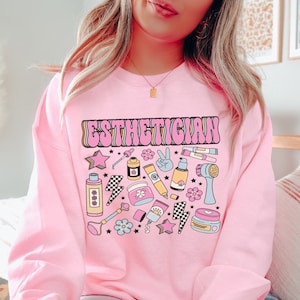 Retro Esthetician Sweatshirt • Esthetician Gift • Esthetician Graduation Gifts • Skin Therapist • Aesthetician Sweater • Skincare Crewneck