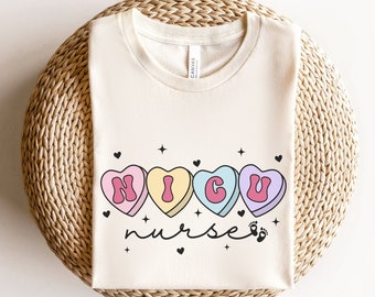 NICU Nurse Valentine's Day Shirt • Neonatal Intensive Care Unit Tshirt • Neonatal ICU Nurse Tee • Gifts for NICU Nurses • Nicu Crew Heart