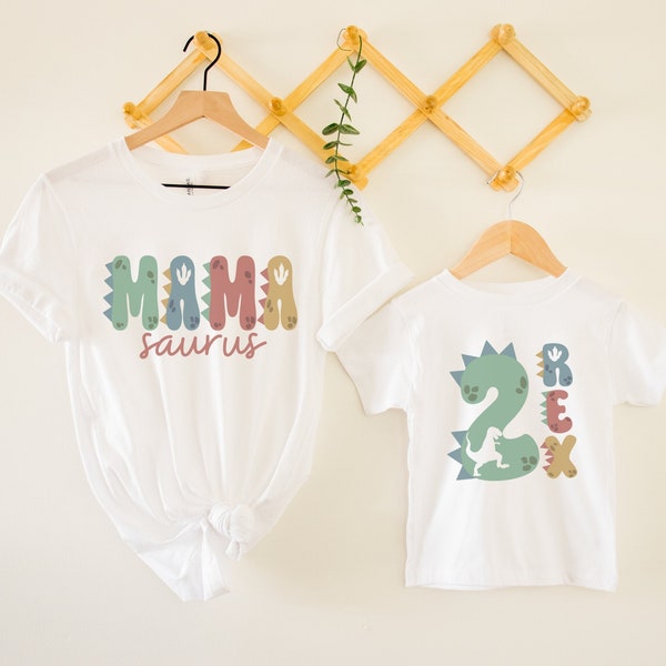 Two Rex Shirt • 2 Rex Birthday Tshirt • 2nd Birthday Dinosaur Party Outfit • Matching Family Dinosaur Tees • Turning Two Dino Bday Party