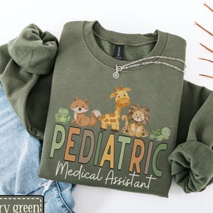 Pediatric Medical Assistant Sweatshirt • PEDS MA Animal Sweater • Pediatric Medical Assistant • PEDS Medical Assistant • Graduation Gift