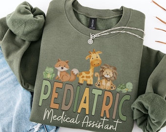 Pediatric Medical Assistant Sweatshirt • PEDS MA Animal Sweater • Pediatric Medical Assistant • PEDS Medical Assistant • Graduation Gift