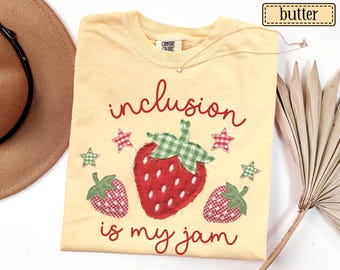 Inclusion Is My Jam Faux Patchwork Shirt • Inclusion Tshirt • SPED Teacher • Neurodiversity Gifts • Special Education • Autism Awareness
