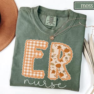Personalized Emergency Department Fall Shirt • Comfort Colors ER Nurse Autumn Tshirt • ED Tech Halloween Tees • Emergency Room Crew Gifts