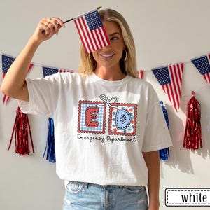 Emergency Department July 4th Shirt • Comfort Colors ER Nurse Fourth of July Tee • Emergency Room Crew Group Tees • Memorial Day ED Tech White