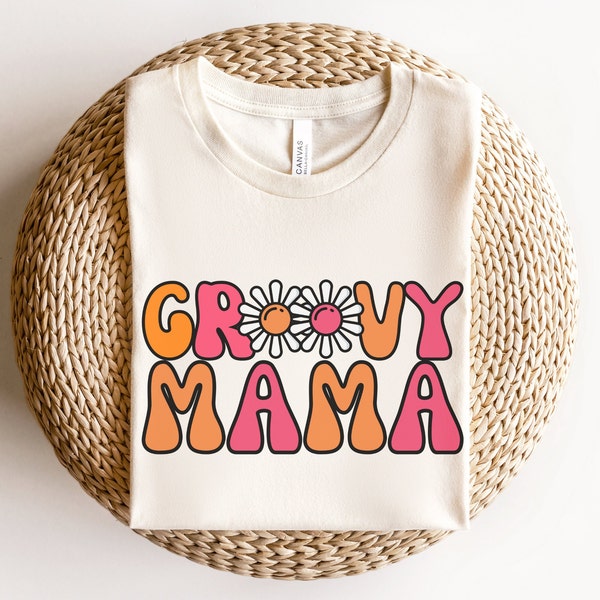 Groovy Mama Shirt • Groovy Birthday Party Outfit • Unisex 70s Mama Gift • Womens Hippie Mom Tshirt • Personalized Family Groovy • Disco Tee