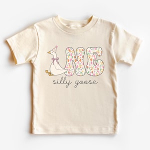 One Silly Goose Birthday Shirt • 1st Birthday Silly Goose Floral Flower Party Tee • First Birthday Goose Family Tees • Turning One Bodysuit
