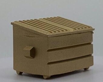 Gold Dumpster Miniature Figurine Trash Bin Can Trophy Unique Gift Trophy Decor