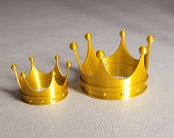Gold Crown Decor 3D Printed Decoration Queen Princess Prince King Royalty Royal Gift Cake Topper Unique