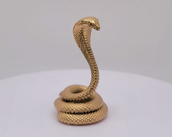 Cobra Gold 3D Printed Miniature Mini Figure Figurine Gift Desk decor decoration snake reptile