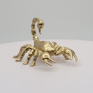 Scorpion Gold 3D Printed miniature figurine toy small mini trinket decoration totem gold good luck insect stinger alacran