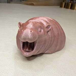 Moo Deng Cake Topper Miniature Figurine Mini Pygmy Hippo Moodeng Good Luck Charm Totem