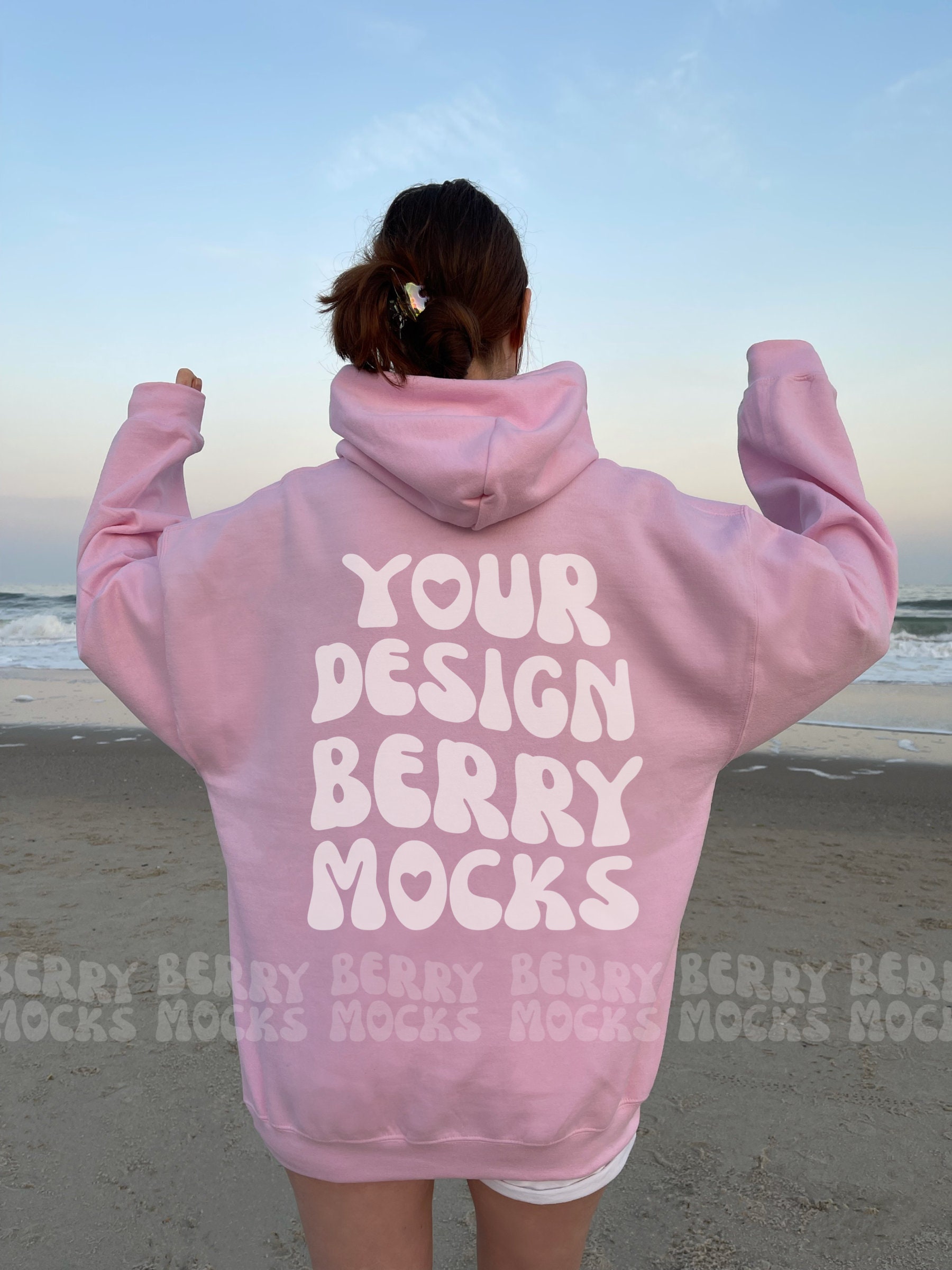 blush colored hoodie