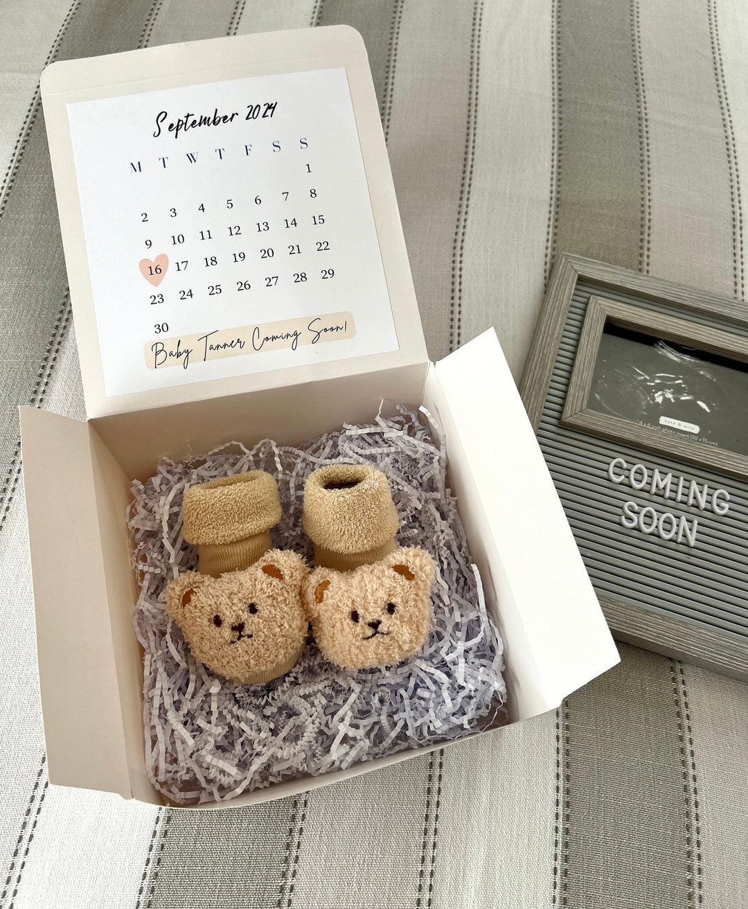 Pregnancy Announcement Calendar /baby Announcement Box Familys