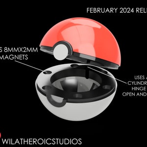 Poke ball print prop full scale