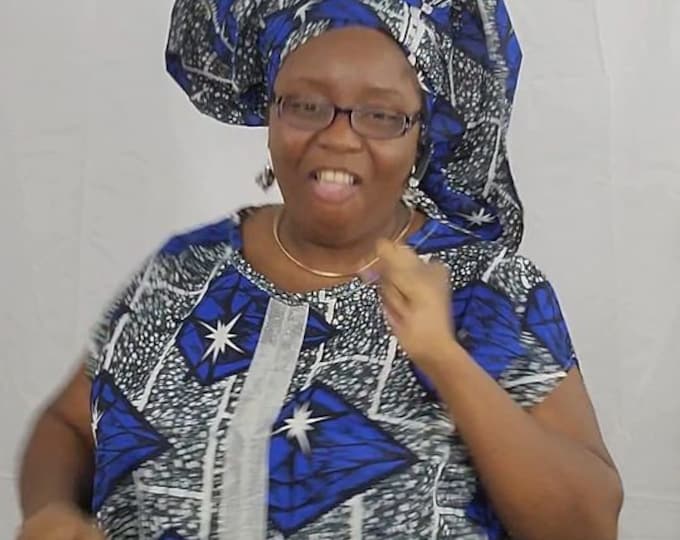 Ankara free Kaftan for women.