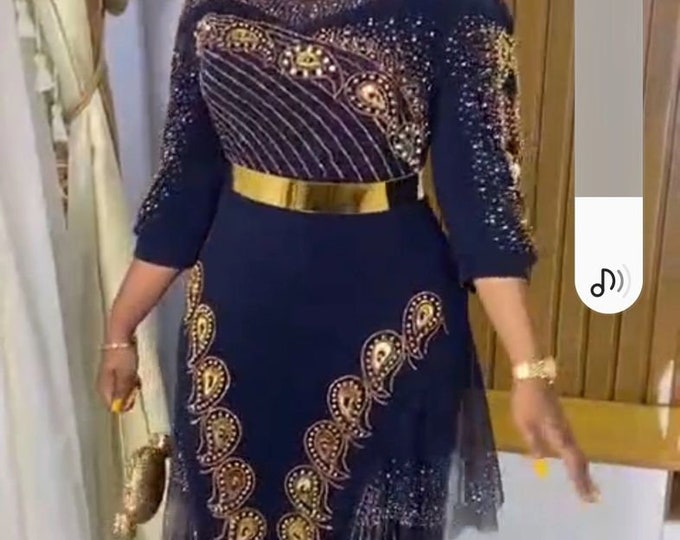 Fabian Blue Chiffon Dress for fabulous women