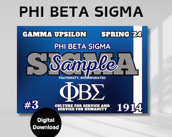 Hermoso cartel descargable digital personalizado Phi Beta Sigma, griego negro, regalos de fraternidad, D9, Sigma, cruce de líneas, regalos testamentarios