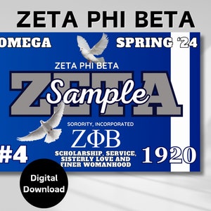 Beautiful personalized Zeta Phi Beta digital downloadable poster , Black Greek, sorority gifts, Zeta, Zeta line crossing, probate gift