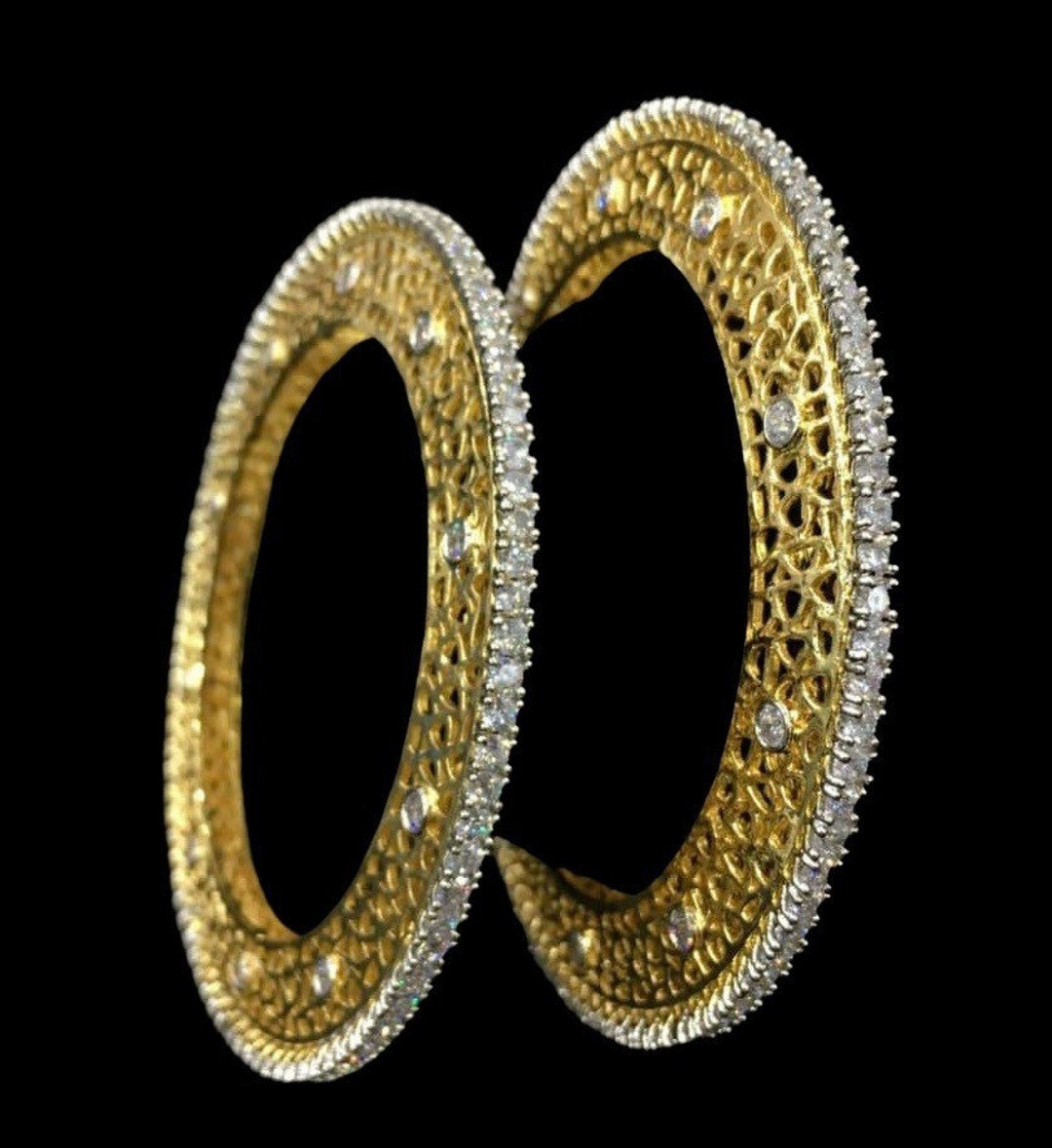CZ KADA BRACELET RUBY DIAMOND ANTIQUE LOOK – Ohh chhori Fashion Jewellery