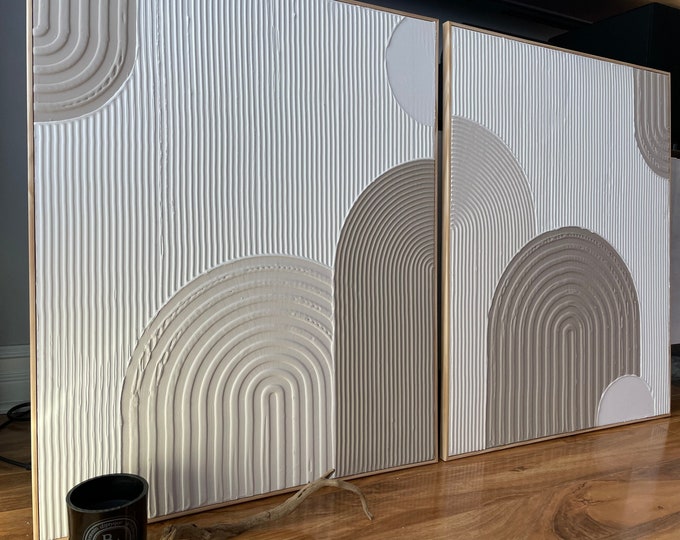 Framed Textured Art Etsy