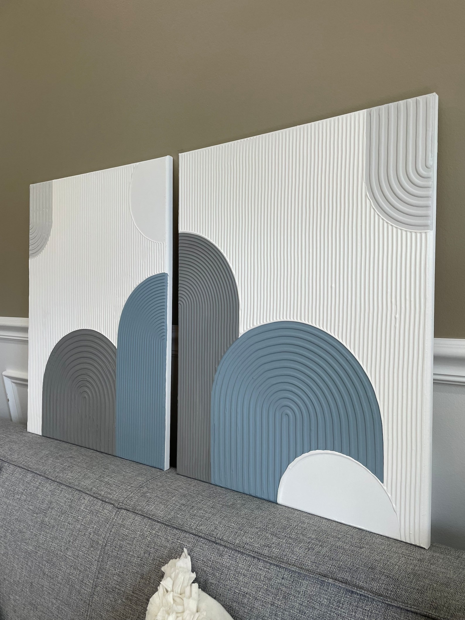 ARCHES DUO 22x28 Textured Plaster Wall Art Minimalist - Etsy